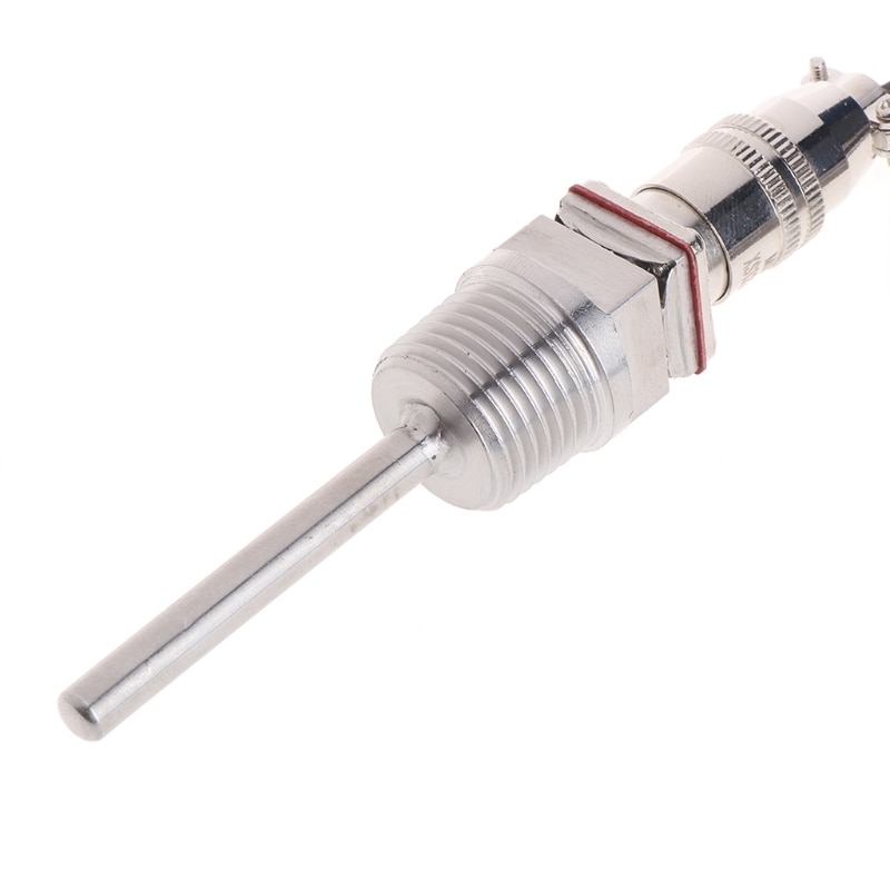 RTD PT100 Temperature Sensor Probe 5cm 1/2&quot; NPT Thread with Detachable Connector 2M Cable 3-wire Temperature Sensor