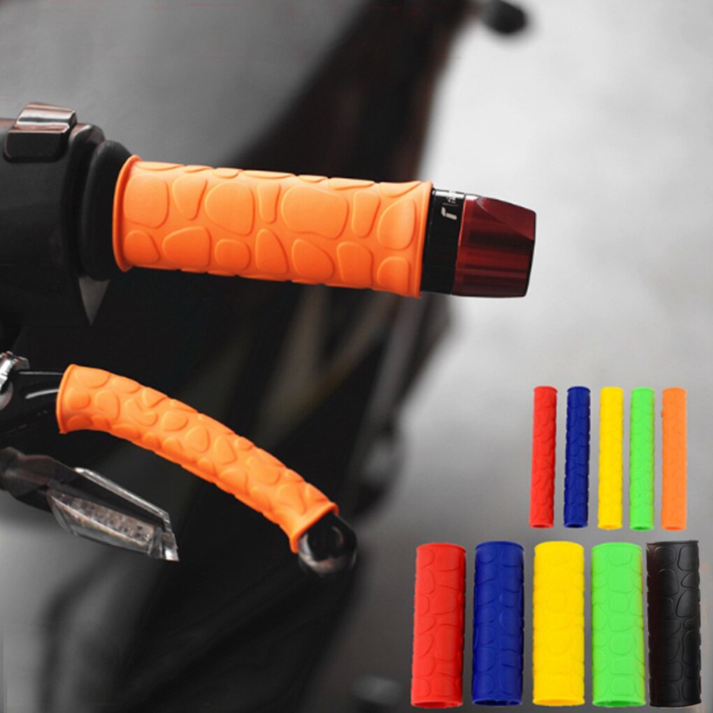 1 Paar Motorcycle Stuur Grip En 1 Paar Rem Koppelingshendel Rubber Fiets Mountainbike Stuur Mouw