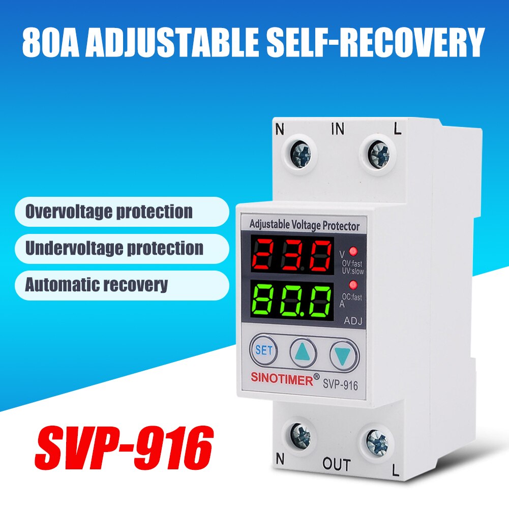 Circuit Breaker SVP-916 House 80A Adjustable Volta... – Vicedeal