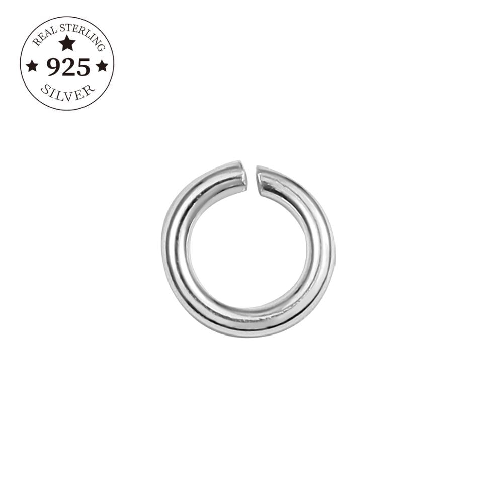 925 Sterling Silver Findings 20pcs/lot 3 4 5 6mm Single Loops Open Jump Rings Split Rings Connectors For DIY Jewelry Making