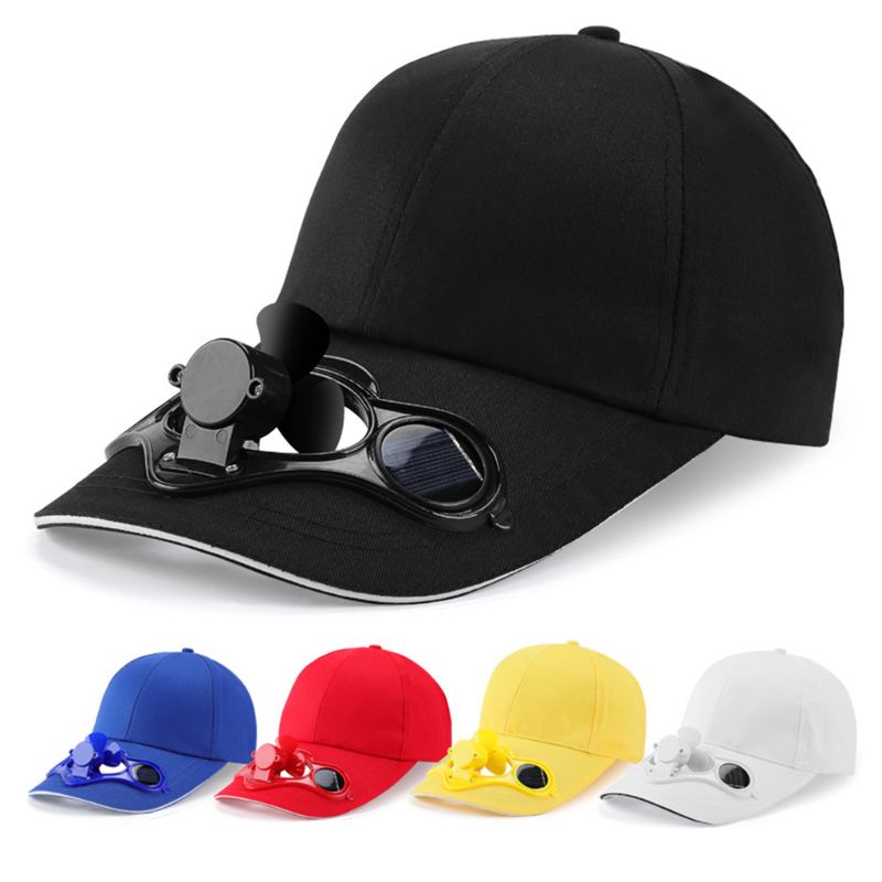 Zomer Zonnepaneel Aangedreven Ventilator Baseball Cap Outdoor Pet Zonneklep Hoed Dxaa