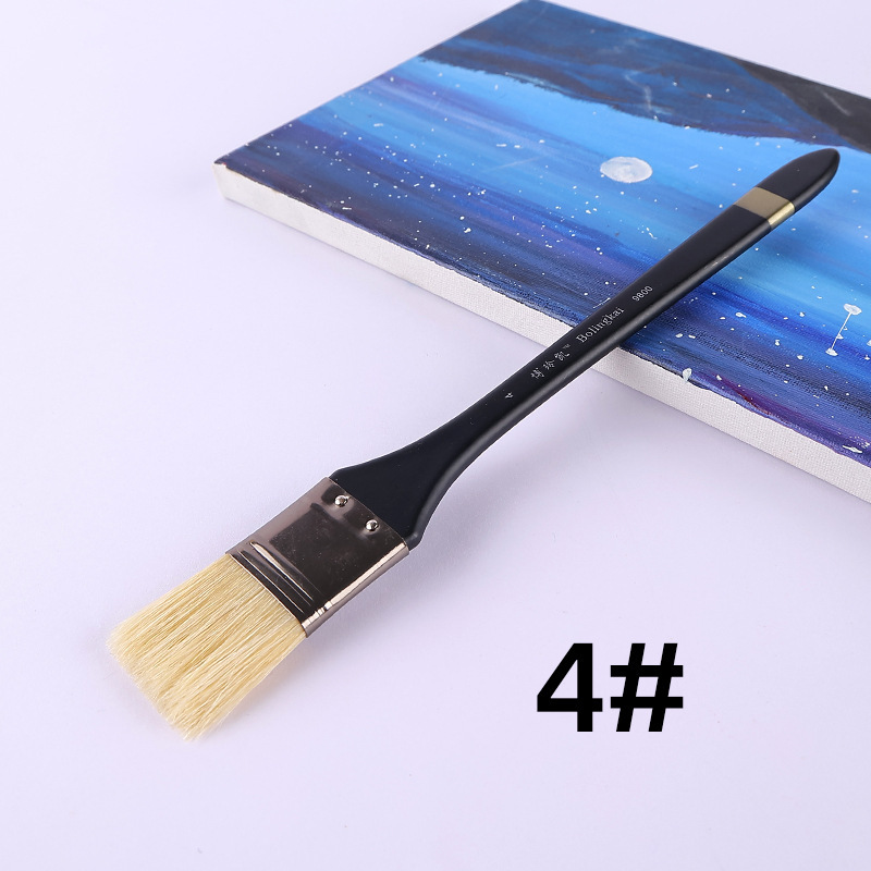 Pennello con setole testa di pelo di maiale Pittura a olio pennello per pittura acrilica in propilene Pennello artistico realizzato speciale: Borgogna