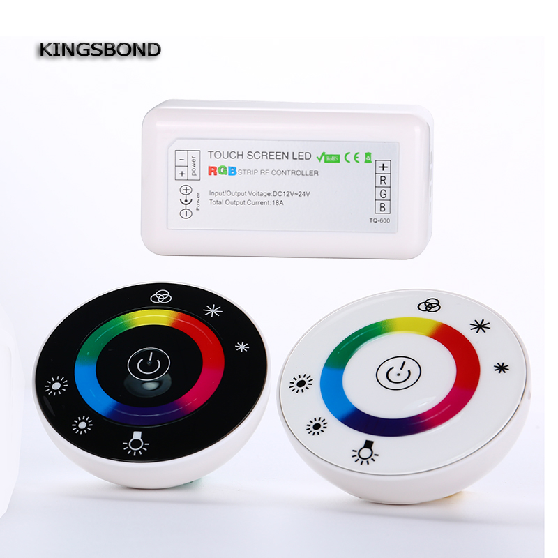 Led touch pyöreä rgb-ohjain  dc12v-dc24v 18a 7 avainta rf-kaukosäädin led-nauhalle