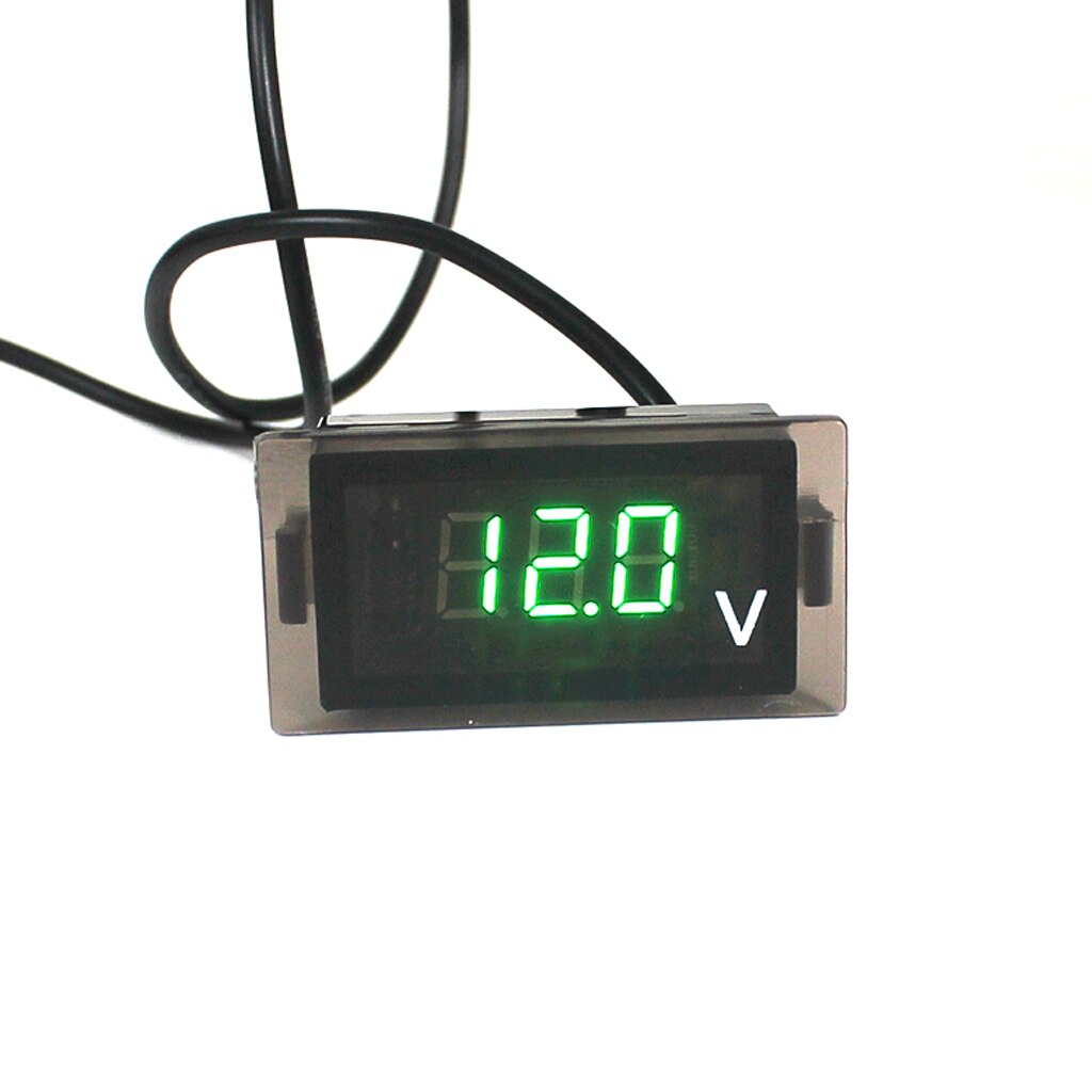 Mini Groene Led Digitale Voltage Meter Voltmeter Panel Dc 12 Tot 24V Waterdicht