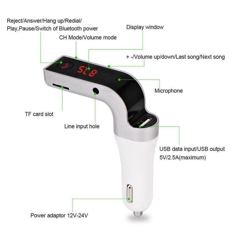 Bluetooth Car Kit Handsfree Fm-zender Radio MP3 Usb Player Charger E6Q7