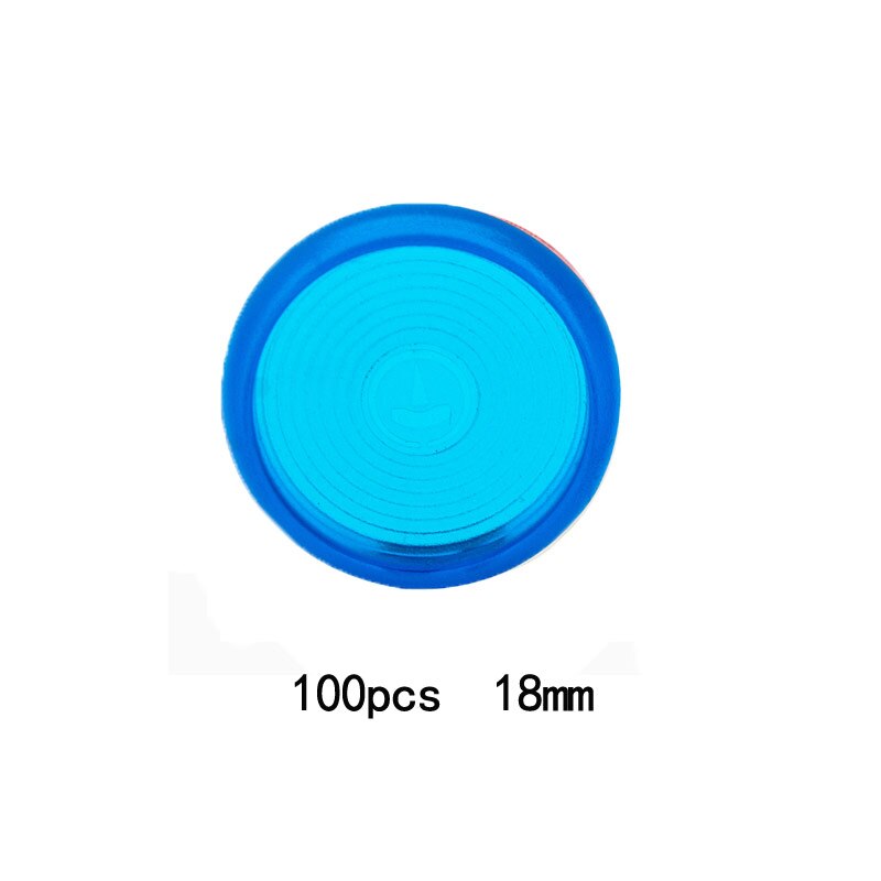 100pcs/lot Multicolor Mushroom Hole Disc-binding 18/24/28mm Notebook Round Ring Offices School Supplies Notepad Binder Buckle: 18mm Blue