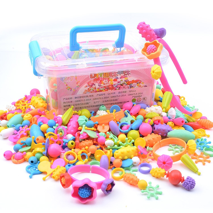 Pop Beads Snap Bead Colourful Jewelry DIY Jewelry Kit set Educational girls toys Making Necklace Bracelet and Ring