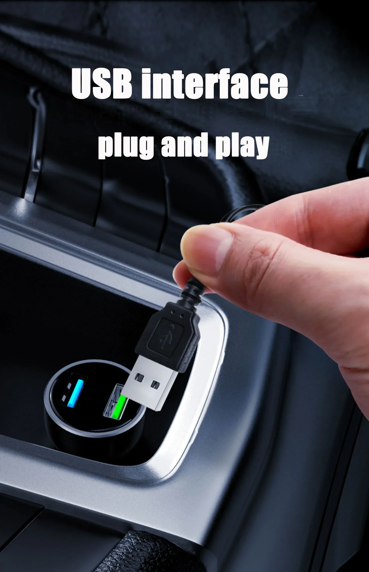 Led-neon-auton sisätilojen koristevalaisimet nauhat usb-asema tee-se-itse-koristeelliseen kojelautaan konsolin tunnelmavaloon kylmävalo 5m