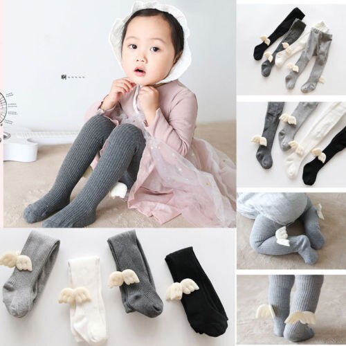 Toddler Baby Kids Soft Cotton Angel Wings Pantyhose Tights Hosiery Winter Warm Stockings Children Girl Tights