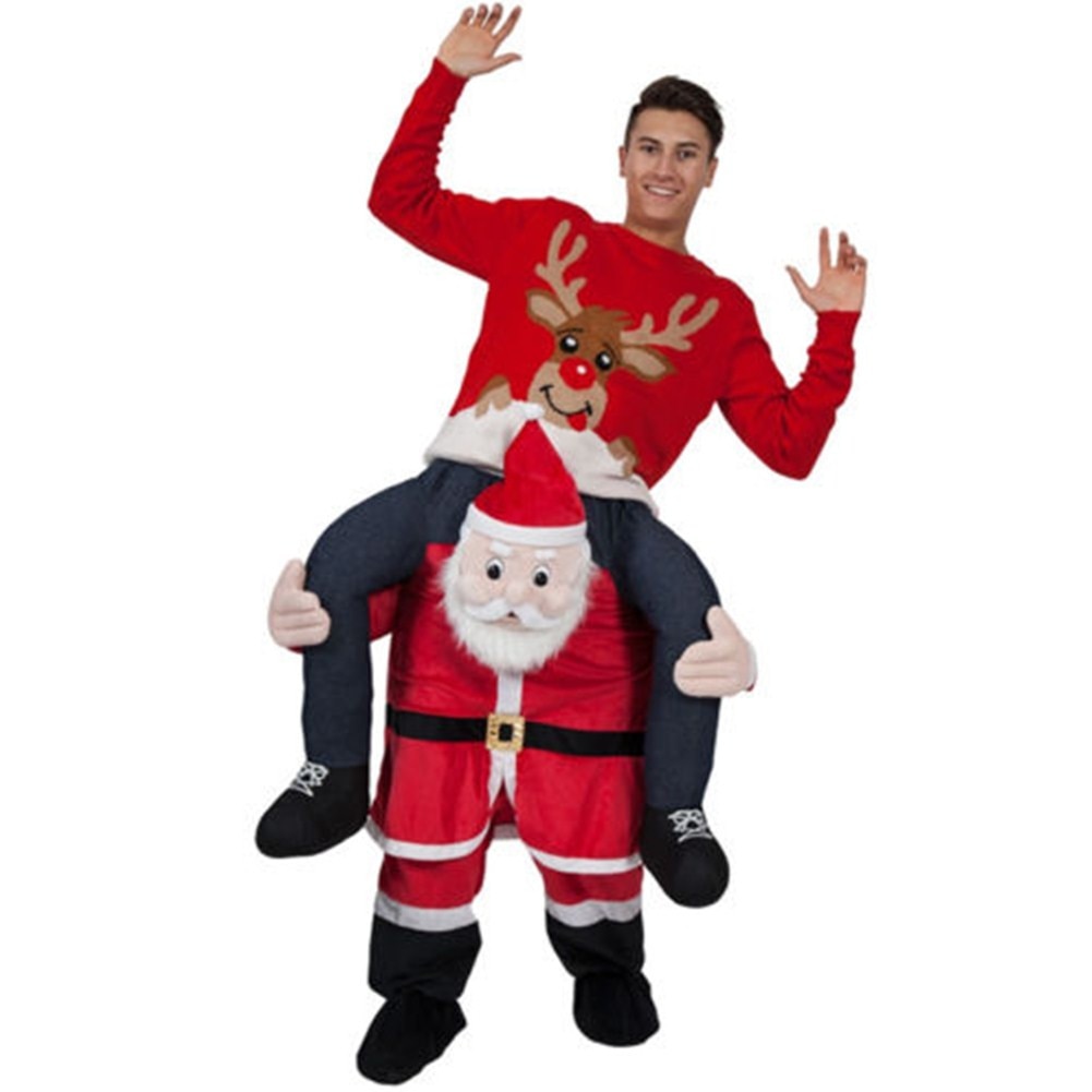 Carry Op Kerstman Kostuum Rit Op Me Dier Broek Halloween Fancy Dress Kerst Festival Kostuums