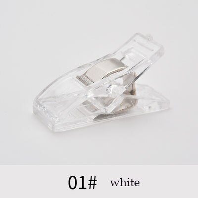 10 st syklämmor flerfärgade plastklämmor tygklämmor lapptäcksklämmor klädklämmor hållare quiltklämma syverktyg: Vit 10 st