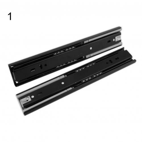 2Stck 10-20 zoll Schublade gleiten Schiene Dämpfer 3 Abschnitte Absenkautomatik Schreibtisch Schrank Kugellager Schrank Rutsche schiene Möbel Hardware-: 01