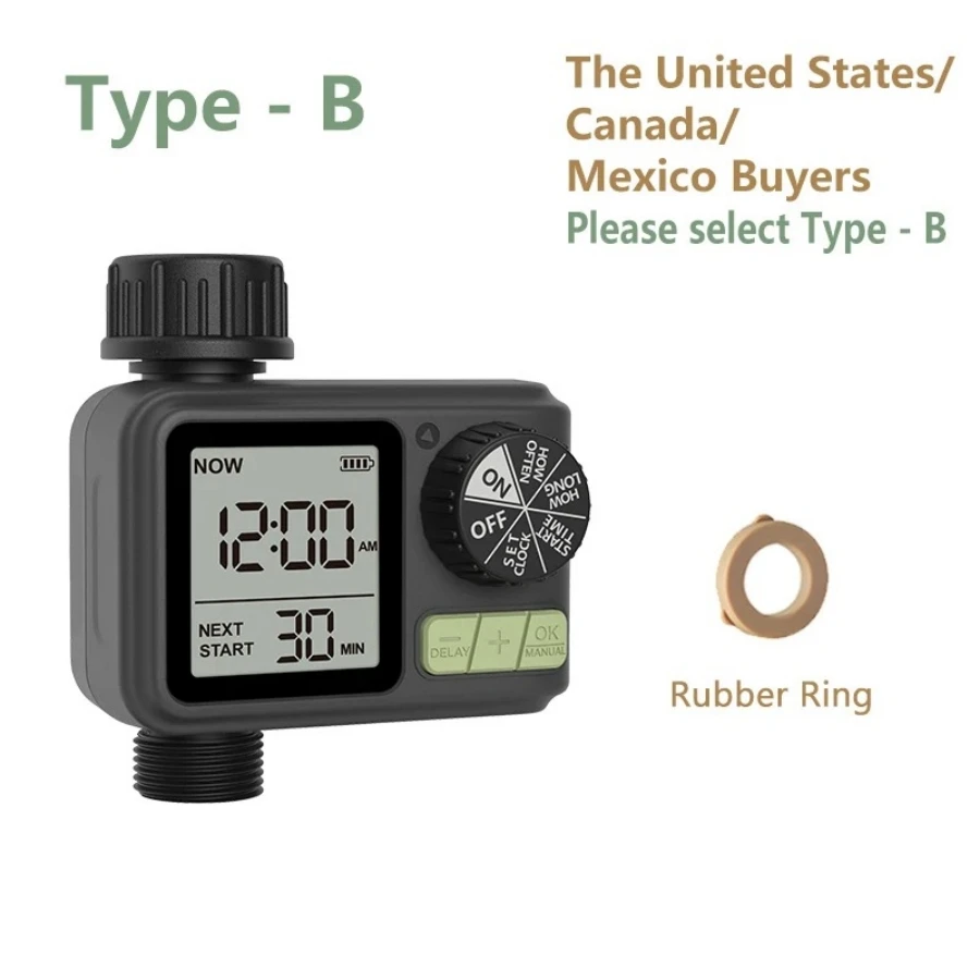 Timing System Outlet Water Timer Precisely Watering Up Outdoor Automatic Irrigation Fully Adjustable Program Watering Timer: grey