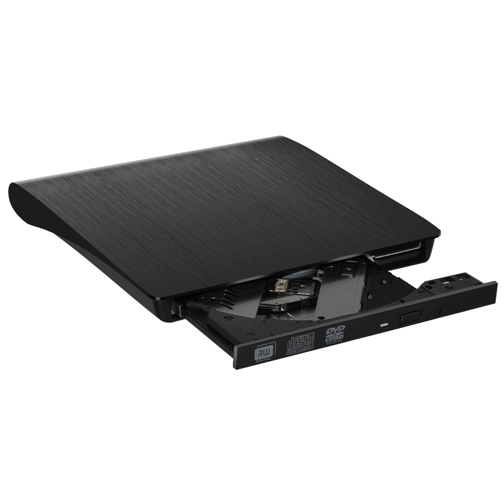 USB 3,0 Externes DVD RW CD Schriftsteller Stick Brenner Reader Player Optische Laufwerke Für Laptop PC Dvd Brenner Dvd portatil: Black