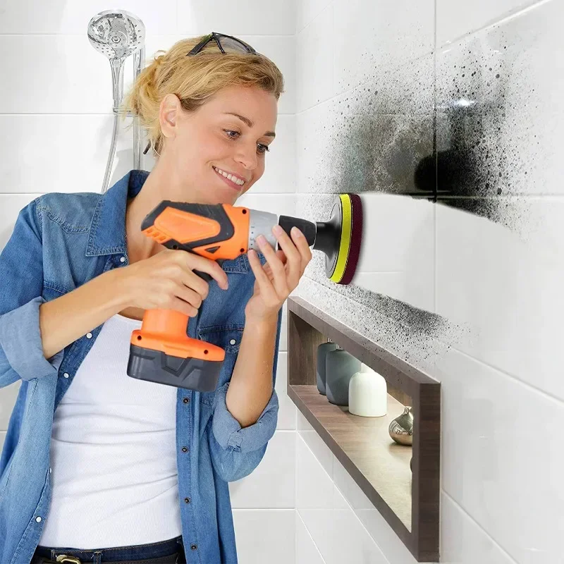 Elektrische boorborstelset Elektrische reinigingsborstel voor autotegel Badkamerborstel Badkamer Keuken Plastic schrobborstels