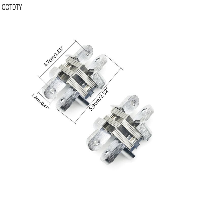 2PCS Stainless Steel Hidden Hinges Invisible Folding Door Hinge Home Hardware: 1