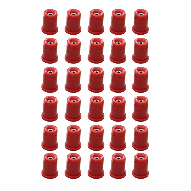 30 STKS Landbouwspuit Hogedruk Ronde Winddicht Vernevelingsmondstuk Roestvrijstalen Sprinklerkop 80 Graden Spray: Bordeaux