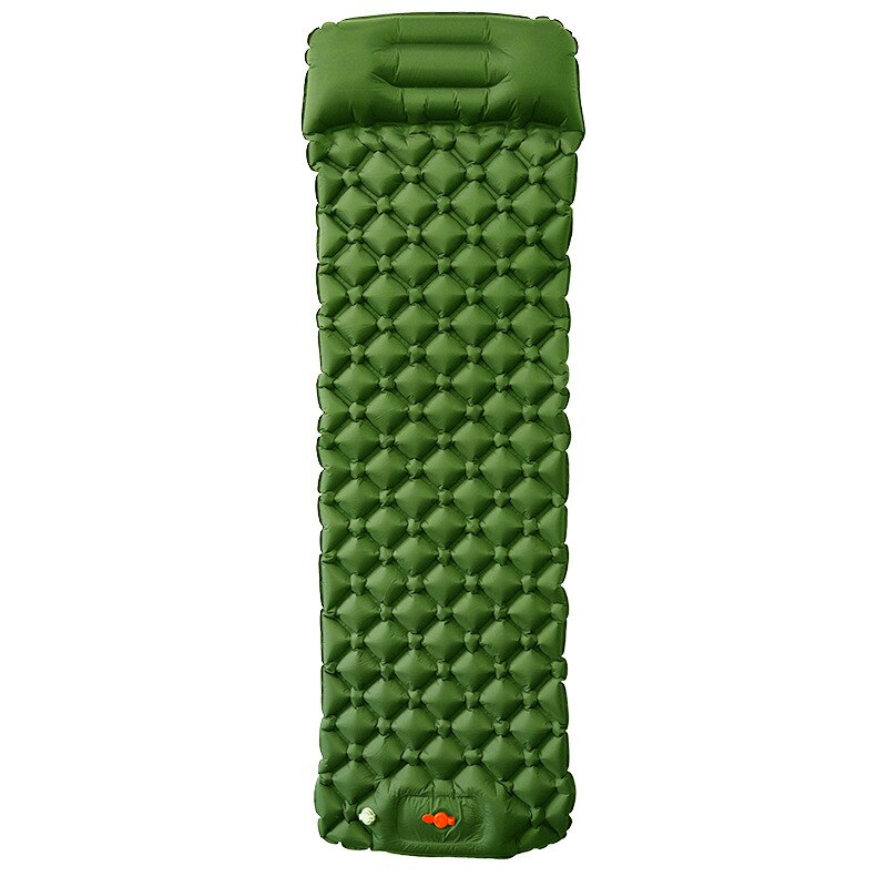 Camping Inflable Air Matras 190*58*5Cm Ingebouwde Voet Inflator Pomp Vouwen Opblaasbare Matras Kamp bed Voor Tent Reizen: A-green