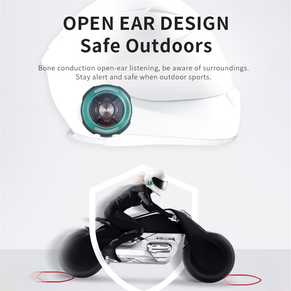 Neue Motorrad Helm Headset Wasserdichte Bluetooth Knochen Leitung Kopfhörer Moto Freisprecheinrichtung Musik Spieler