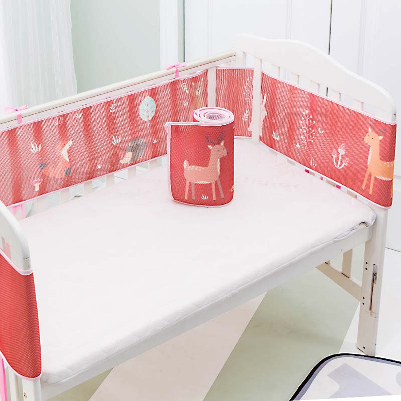 2 Stuks/set Zachte Baby Bed Bumper Crib Zijden Pasgeboren Wieg Pad Bescherming Cot Bumpers Beddengoed Voor Baby Fit 160X80Cm Baby Bed: 002