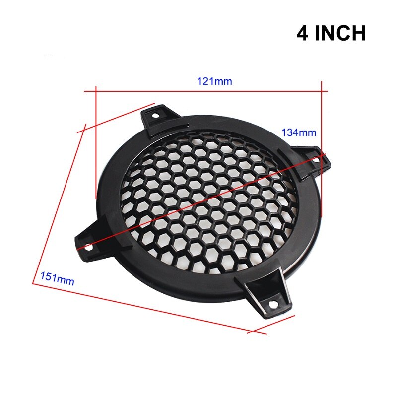 4/6/8/10/12 ZOLL Kunststoff Rahmen Bühne Sound Lautsprecher Mesh Schutz Gehäuse Netto Abdeckung lautsprecher Zubehör: 4 INCH