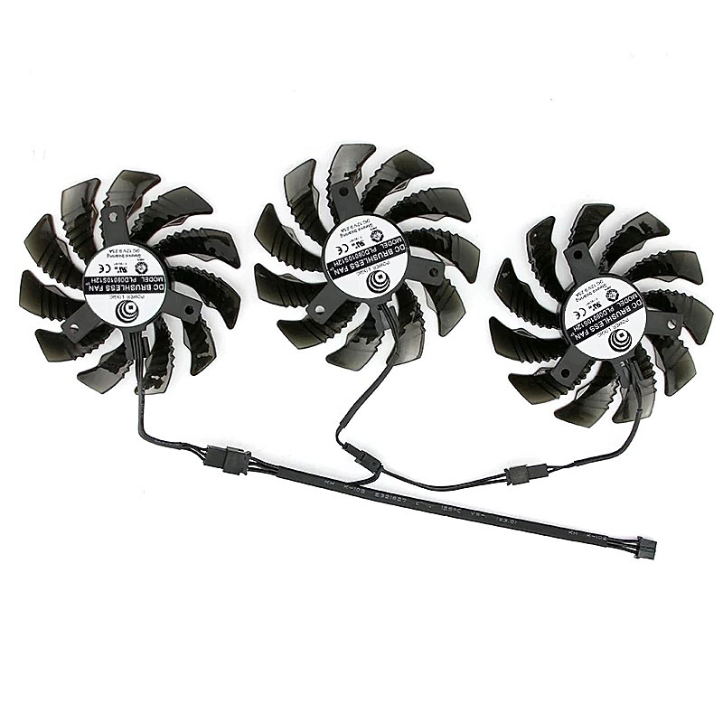 Ventilador de refrigeración de 3 pines, 75MM, PLD08010S12H, para Gigabyte GTX 970, Windforce G1, R9-280X, GV-R928XWF3-3GD, tarjetas gráficas: PLD08010S12H