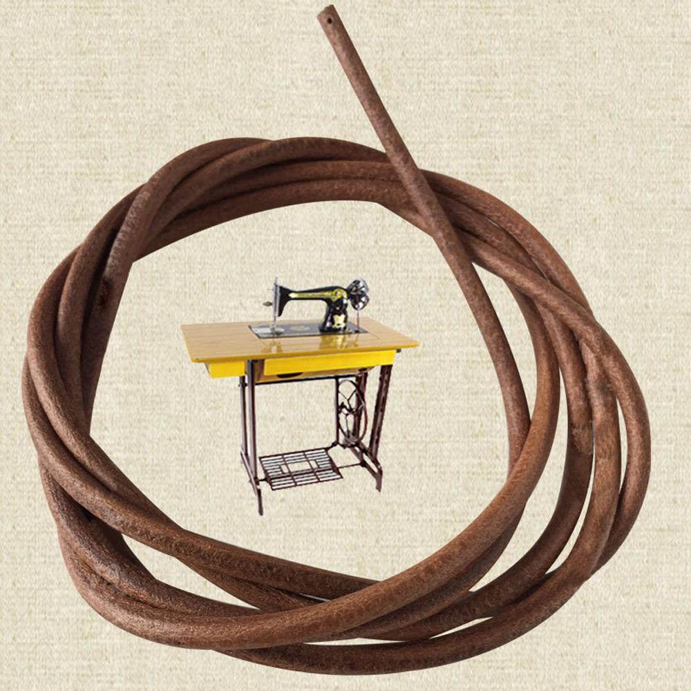 183cm Leather Belt Treadle Parts With Hook For Treadle Sewing Machine 3/16" 5mm Home Household Old Sewing Machines Accessory