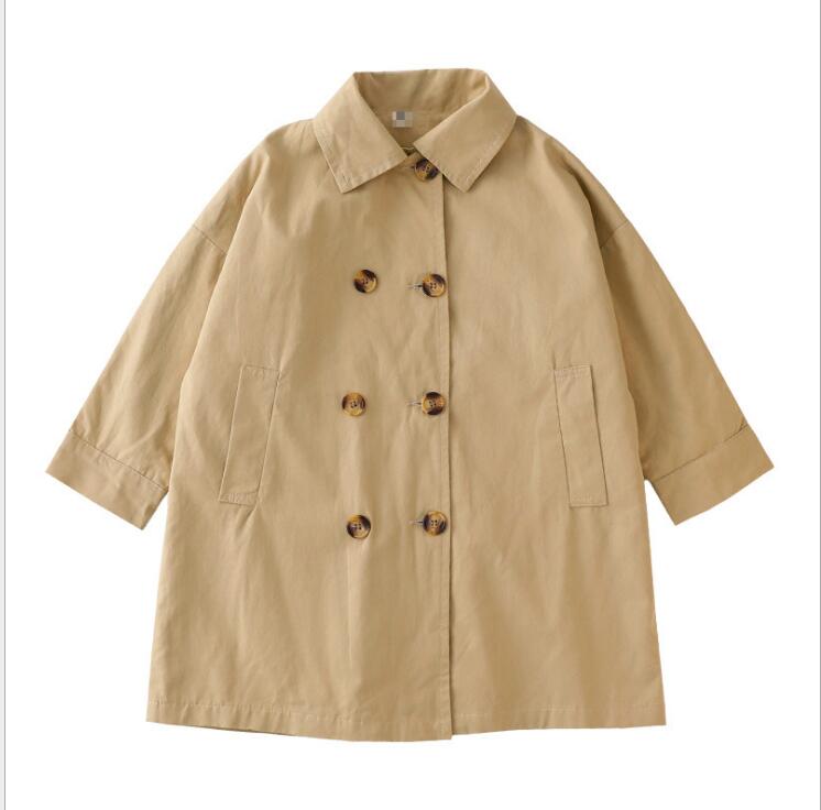 Kaki Meisjes Trenchcoat Lente Herfst Kinderen Jassen Meisjes Mode Kleding Hoogwaardige Bovenkleding Meisjes Jas 3 Te 14 Jaar
