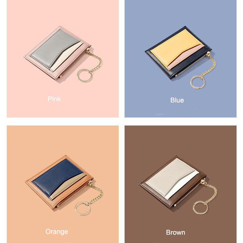 Schattige leren creditcardhouder portemonnee meisjes mini sleutelhanger tas vrouwen organzier sleutelhanger muntvak portemonnee 655