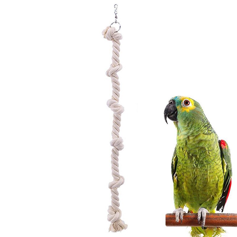 Cuerda de algodón resistente a las mordeduras para loros, nudo colgante de escalada, juguetes de decoración, juguete de escalada para periquitos