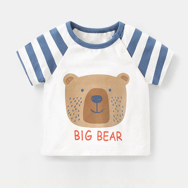 2022 Zomer Casual Unisex Baby T-shirts Baby Jongens Meisjes Korte Mouw Tees Tops Peuter Kids Tshirts Kinderen Kleding: TS043 / 80 (12-18M)