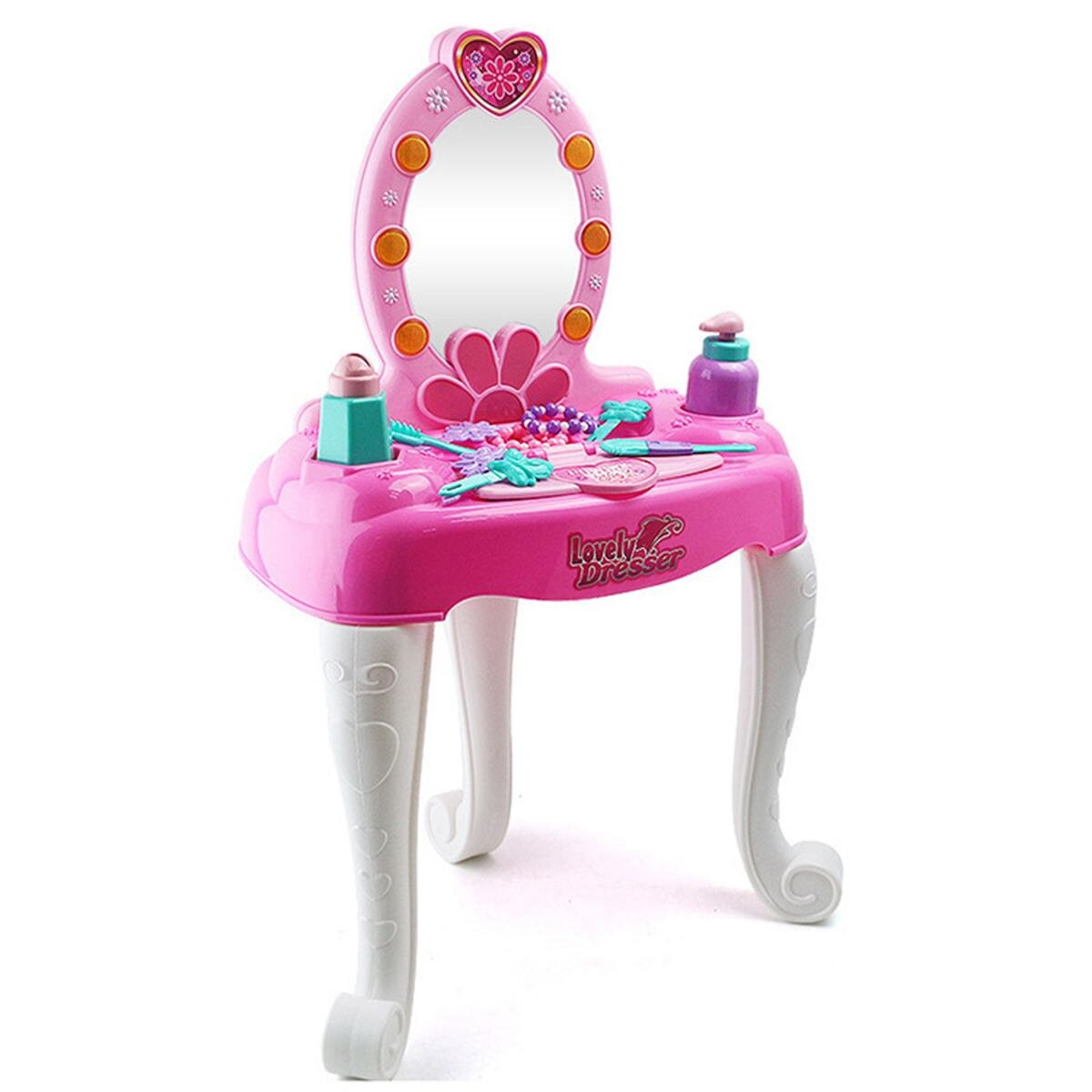 Ragazze Trucco giocattolo impostato Bambini Giochi Di Imitazione di Gioco Principessa vestire su Cosmetico Playset Fare su Giocattoli Comò Tavolo per Il Regalo Dei Bambini