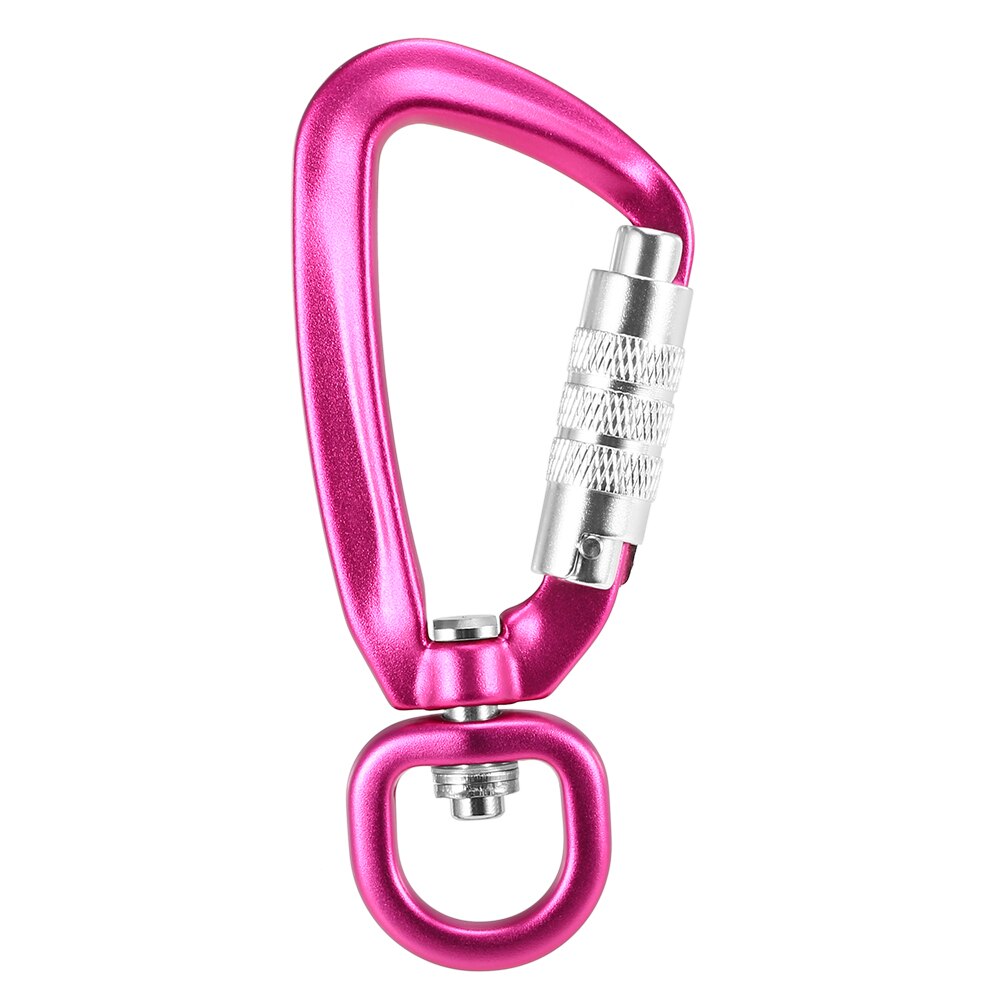 Lixada Survial Rescue Bergbeklimmen Karabijnhaken Haak D-Ring 360 ° Draaibare Spinner Sleutelhanger Touw Swivel Karabijnhaak Clip