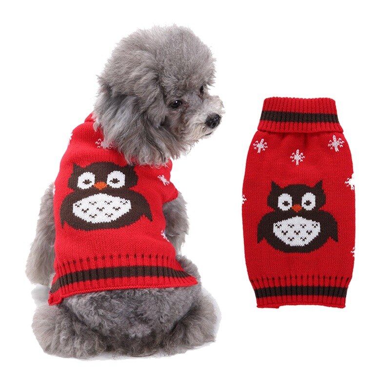 Belle chien vêtements chien pull hiver chien vêtements chiot vêtements petits et moyens chiens Halloween chien vêtements: red / L