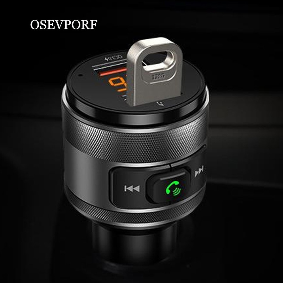 Osevporf Bluetooth Car Charger Voor Iphone 12 11 Pro Max Handsfree Fm-zender Dual Usb Oplader Voor Samsung S20 Xiaomi mi 10