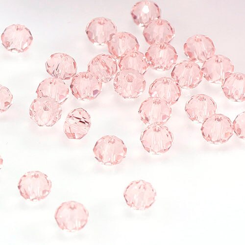 6mm diameter 1 streng ca. 96-100 stk gennemsigtig farve krystal rhinestones perler stof krave kjole syning beklædningsmaterialer: Lyserød