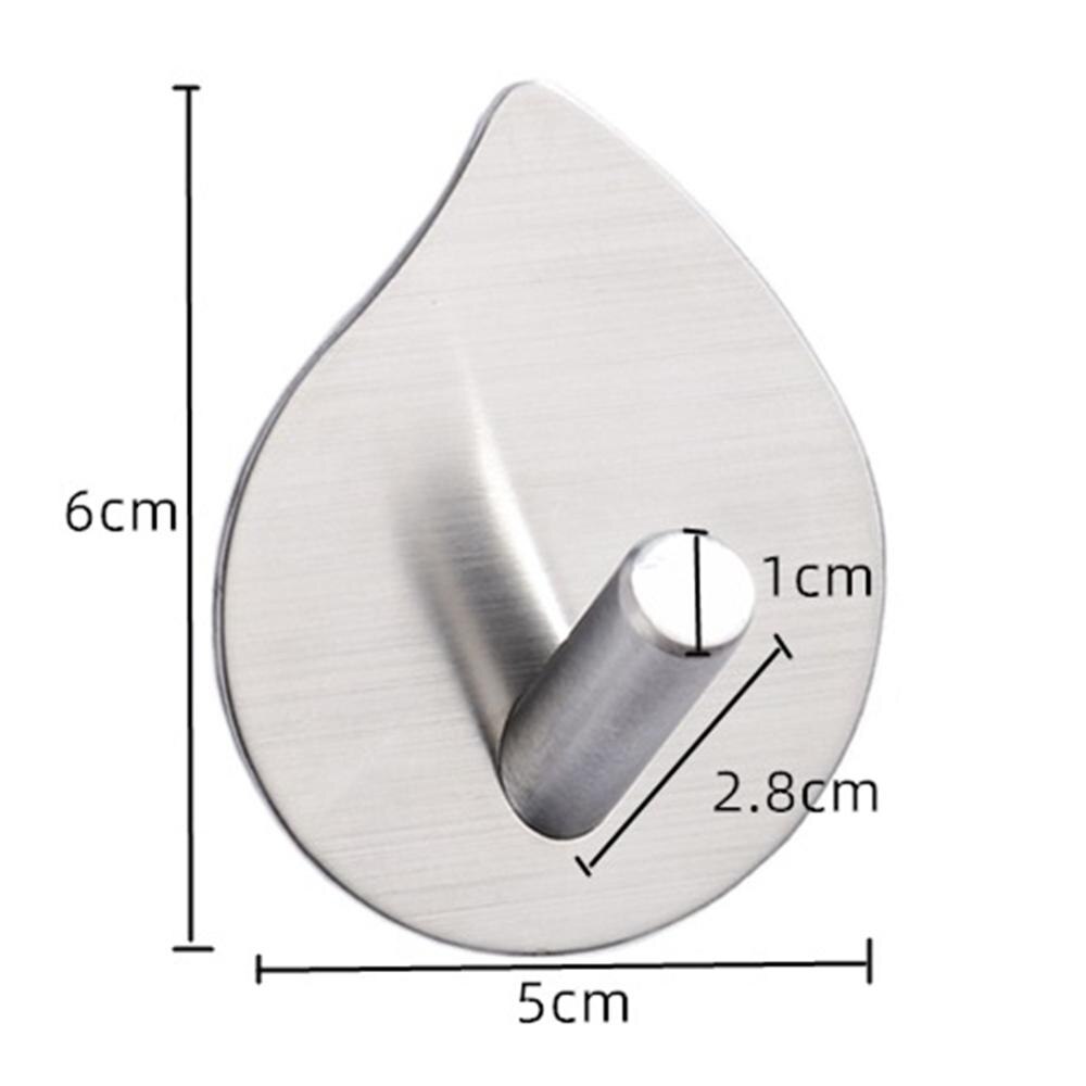 Creativity Wall Hook Stainless Steel Single Hook Self-Adhesive Coat Hook For Hanging Bathroom kitchen Home Organizer