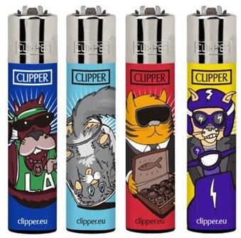 Clipper Coleciones Animales, Elige la Colecion de 4 Mecheros: 4 x Gatos 4