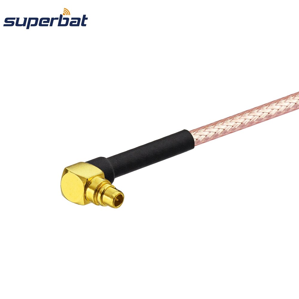 Superbat MMCX macho enchufe RA conector a RP-SMA hembra Jack mamparo RG178 30cm Cable de extensión 6 "para antena WiFi inalámbrica