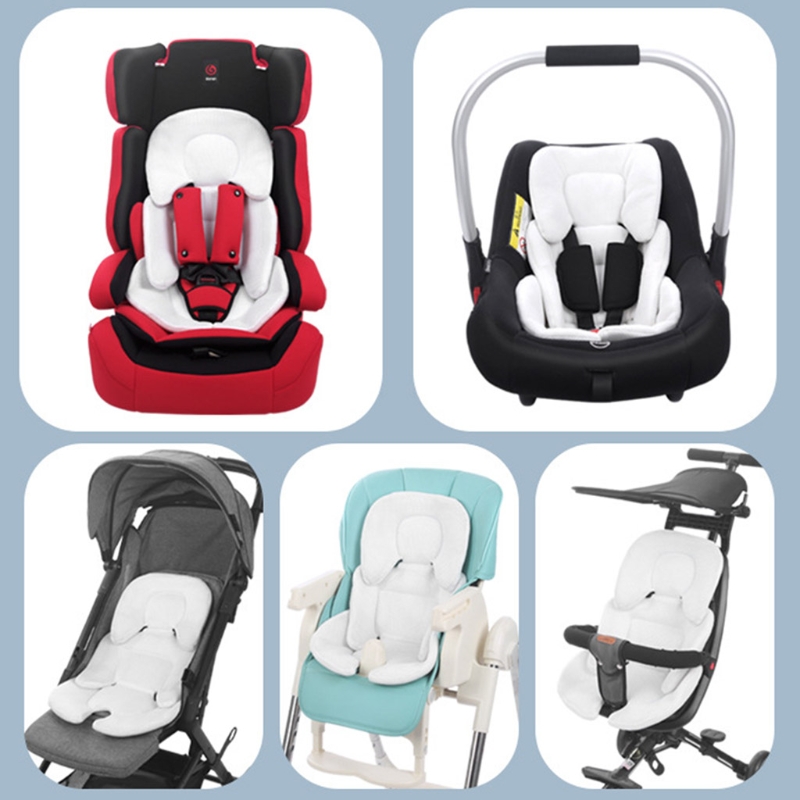 Baby klapvogn pude autostol indsats baby hoved nakkestøtte pude madras åndbar mesh liner måtte barnevogn termisk madras