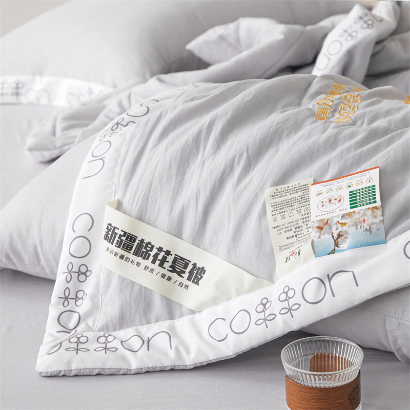 100%  bomullsfyll vår sommerdyne myk hudvennlig vattert dyne enkelt dobbeltseng teppe klasse a dyne
