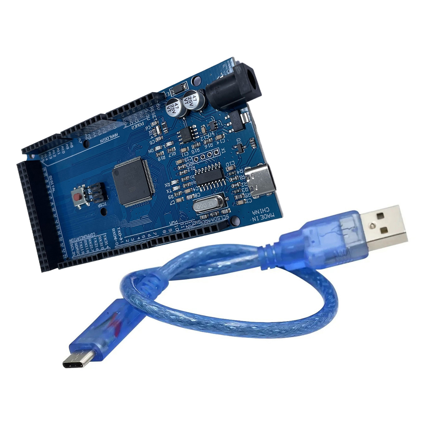Mega 2560 mega 2560 r3 ( atmega 2560-16au ch340g)  avr usb-kort udviklingskort mega 2560 pro til arduino udvidelseskort diy-sæt: Lys lilla