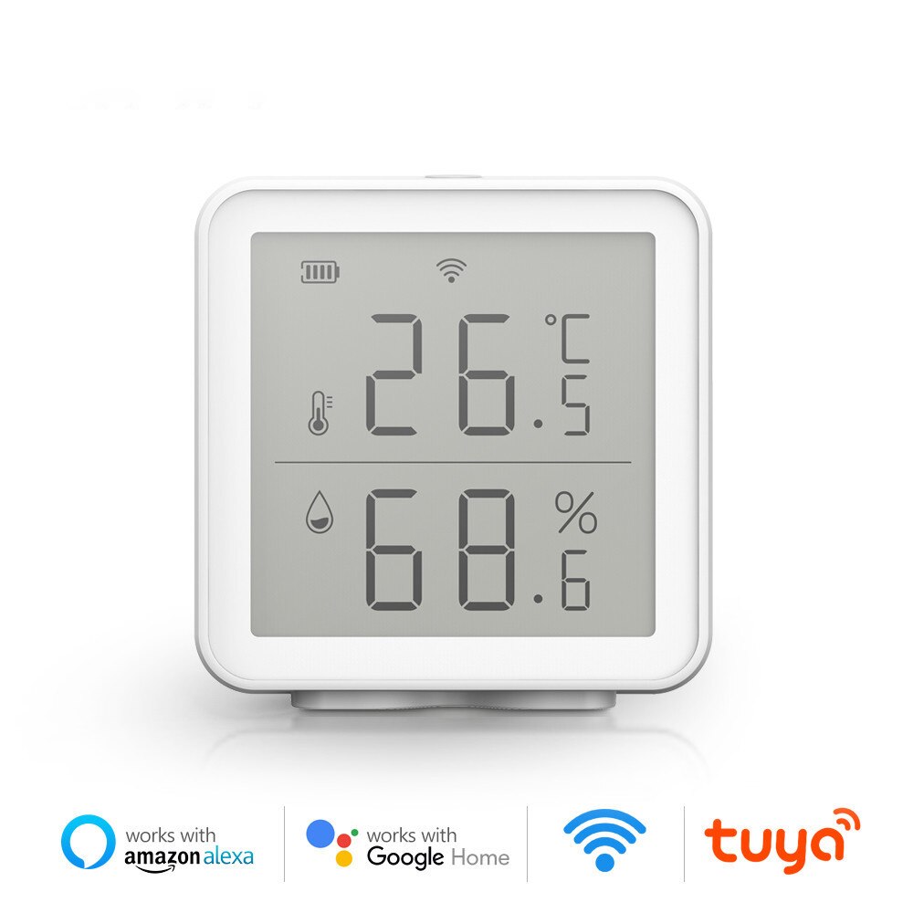 Tuya WIFI Smart Home Temperature And Humidity Sensor With LED Screen Compatible With Home Assistant Alexa and Smart Life