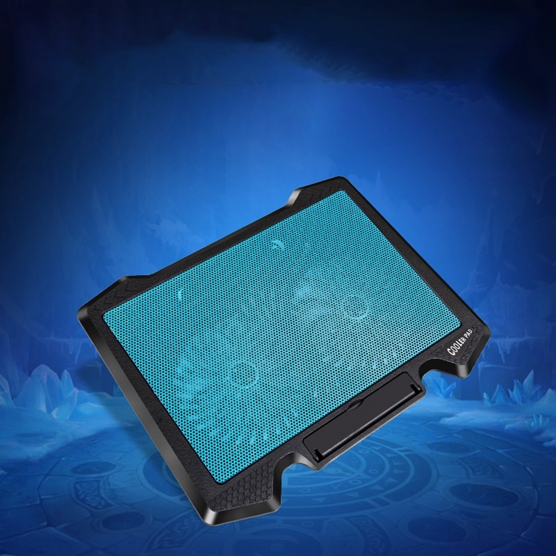 Laptop Cooler 2 USB Ports and Two Cooling Fan LED Laptop Cooling Pad Notebook Stand for 12-17 Inch for Laptop Black