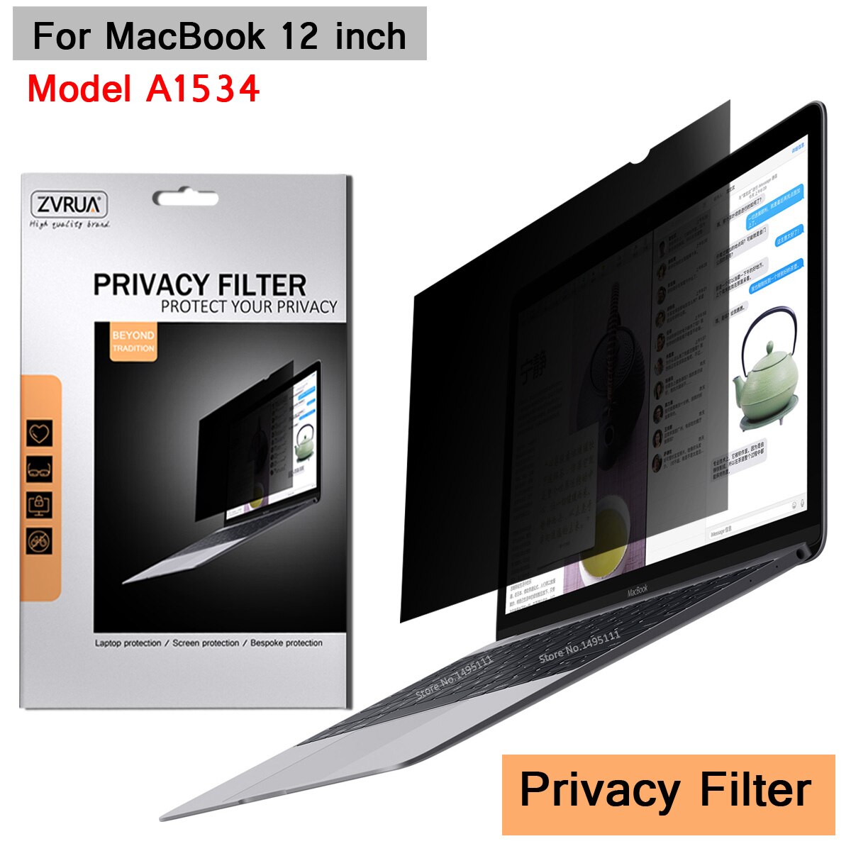 (276mm * 180mm) privacy Filter Anti spy HUISDIER Schermen beschermfolie voor MacBook 12 inch Retina Model A1534