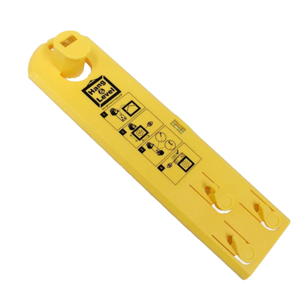 DIY Photo Frame Level Ruler Portable Picture Frame Hanger Hooks Wall Hanging Level Instrument Photo Hang Levels Ruler Tool