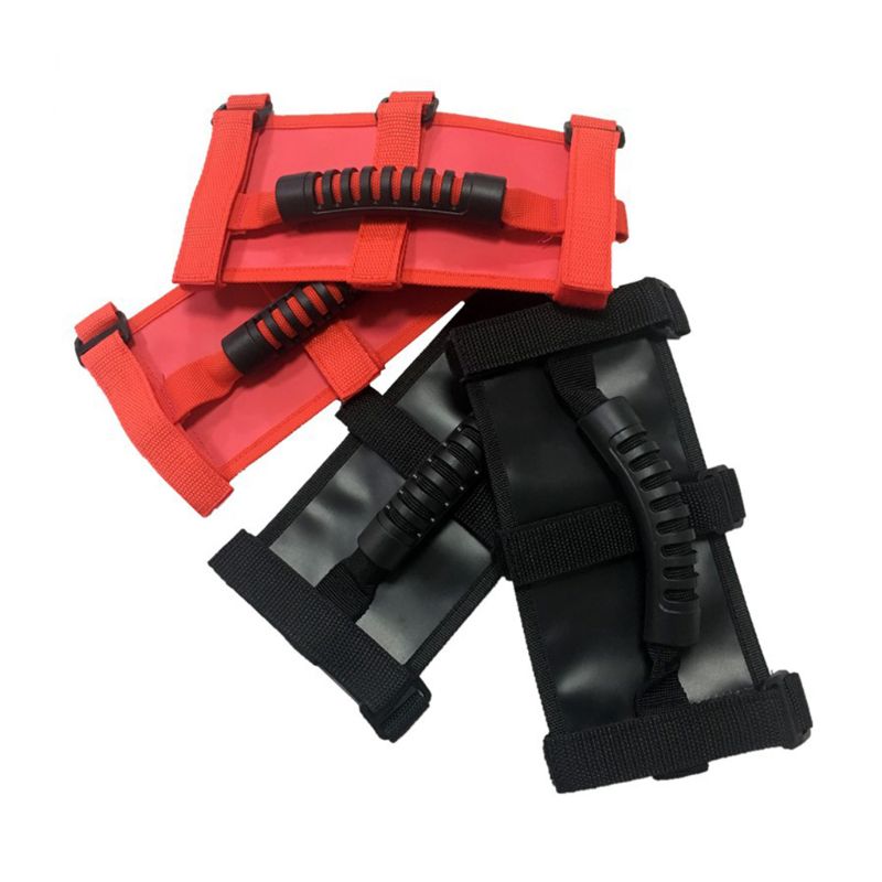 Roll Bar Grab Handle Handles Black/Red for Jeep Wrangler CJ YJ TJ JK E7CA