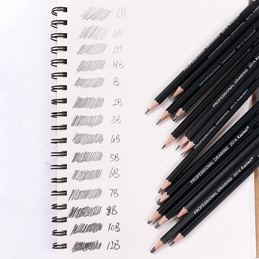14pcs Wooden Drawing Pencil Set Art Supplies Sketch Charcoal Pencils Art Painting Stationery