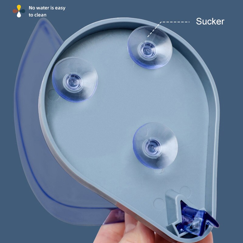 Leaf Soap Storage Rack V-Shaped Drain Soap Box Organize Non-Perforated Soap Shelf Bathroom Kitchen Accessories