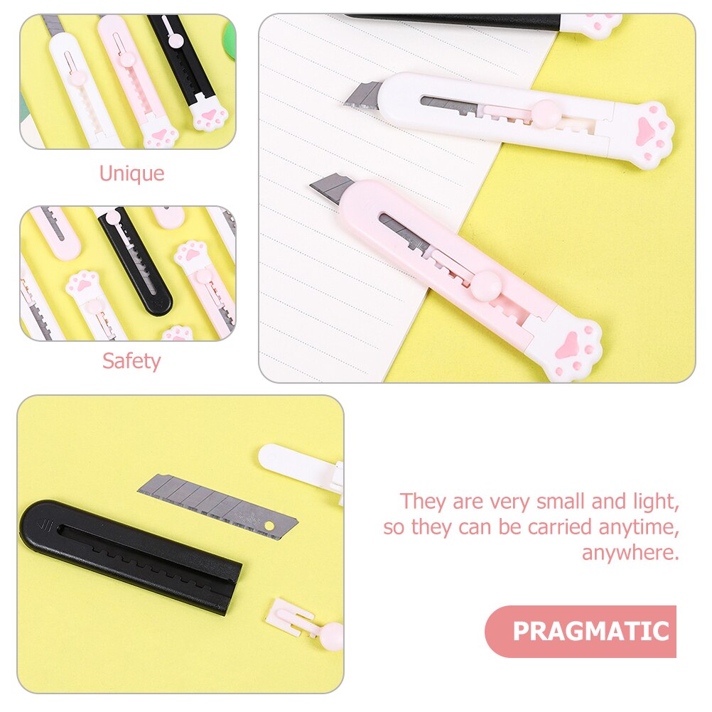 6Pcs Multi-function Box Cutter Portable Box Opener Plastic Utility Cutters Office Supplies